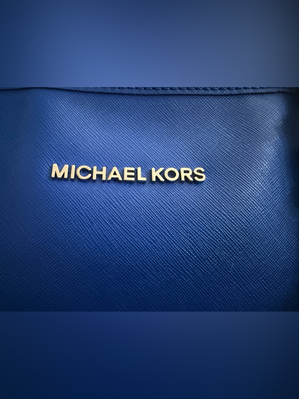 Michael Kors Saffiano Leather Tote Bag in Electric Royal Blue - Picture 2 of 11